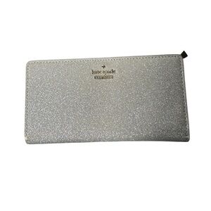 Kate Spade Burgess Court Stacy Bifold Wallet PWRU5931 Silver Glitter